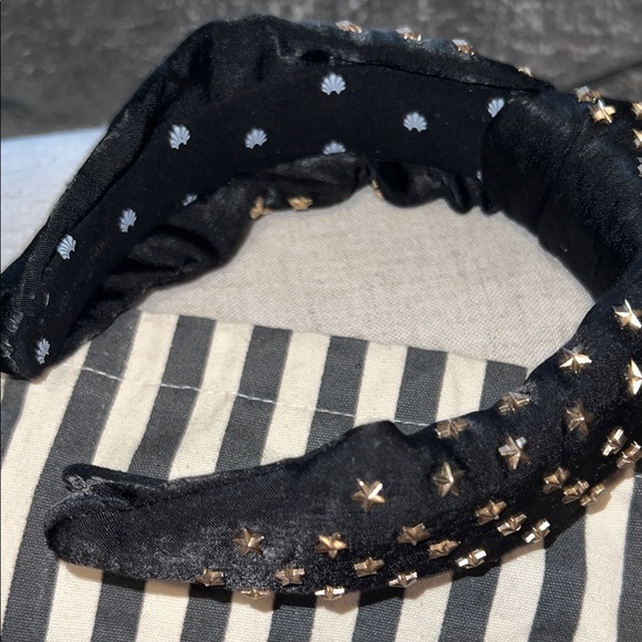 Lele Sadoughi Black and Gold Star Headband